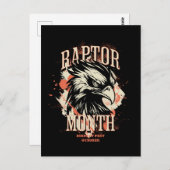 Raptor Month, Hawk Postkarte (Vorne/Hinten)