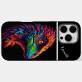 Raptor Rainbow Dino Portrait Case-Mate iPhone Hülle (Rückseite (Horizontal))