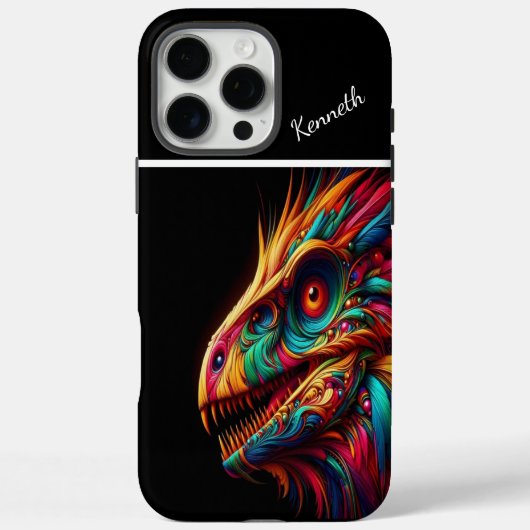 Raptor Rainbow Dragon Case-Mate iPhone Hülle (Rückseite)