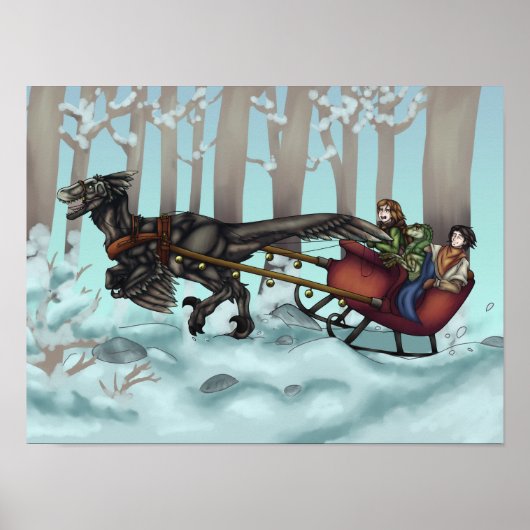 Raptor Sleigh Ride Poster (Vorne)
