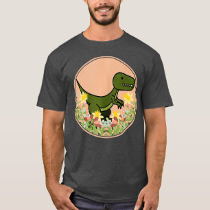 Raptor Velociraptor Dino Dinosaurier Blume T-Shirt