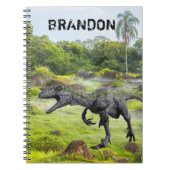 Raptor Velociraptor Dinosaurier Monogramm Notizblock (Vorderseite)