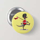 Raptor verkleidete sich als britische Garde. Button (Vorne & Hinten)