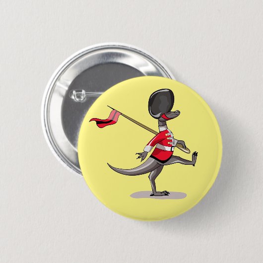 Raptor verkleidete sich als britische Garde. Button (Vorne & Hinten)