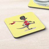 Raptor verkleidete sich als britische Garde. Getränkeuntersetzer (Linke Seite)