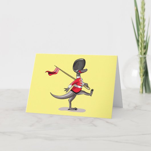 Raptor verkleidete sich als britische Garde. Karte (Vorderseite)