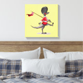 Raptor verkleidete sich als britische Garde. Leinwanddruck (Insitu (Schlafzimmer))