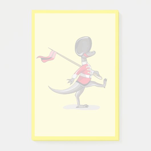 Raptor verkleidete sich als britische Garde. Post-it Klebezettel (Vorderseite)