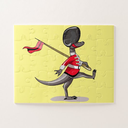Raptor verkleidete sich als britische Garde. Puzzle (Horizontal)