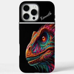 Raptor Verzierter Drachenporträt iPhone 16 Pro Max Hülle