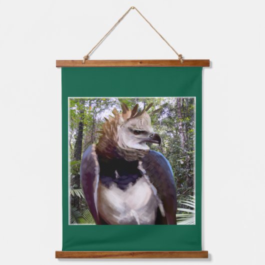 ‚Raptor‘ Wandteppich Mit Holzrahmen (Vorderseite)