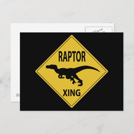 Raptor Xing Postkarte (Vorne/Hinten)