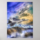 RAPTOREN ÜBER AMERIKA F22 JET POSTER (Vorne)