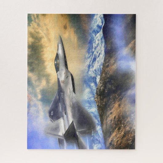 RAPTOREN ÜBER AMERIKA F22 JET PUZZLE (Vertikal)