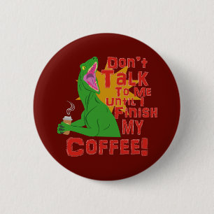 Raptoren und Kaffee Button