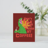 Raptoren und Kaffee Postkarte (Stehend Vorderseite)