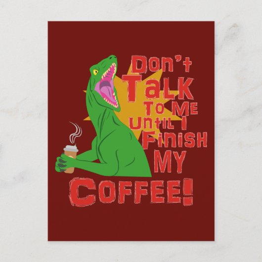Raptoren und Kaffee Postkarte (Vorderseite)