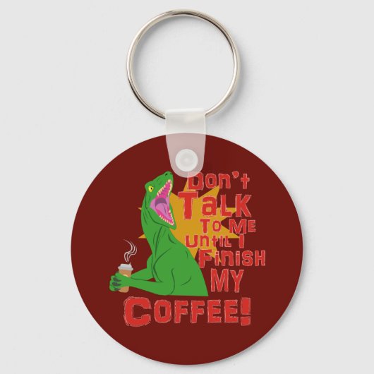 Raptoren und Kaffee Schlüsselanhänger (Vorderseite)