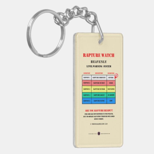 Rapture-Alert-Levels Schlüsselanhänger (Vorderseite links)