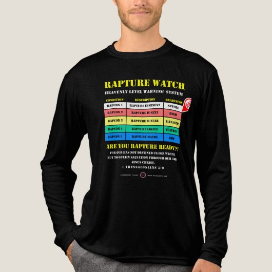 Rapture Alert Levels Tri-Blend Shirt (Vorderseite)