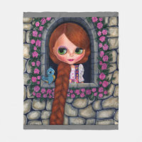 Rapunzel Big Eyes Girl Doll Niedlich Redhead Blueb