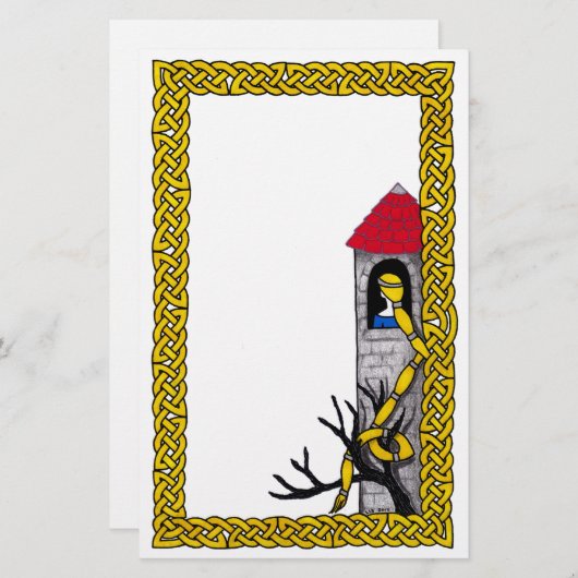 Rapunzel Briefpapier (Vorne/Hinten)