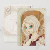 Rapunzel - Dampfpunk - Märchenkarte Postkarte (Vorne/Hinten)