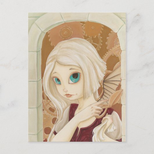 Rapunzel - Dampfpunk - Märchenkarte Postkarte (Vorderseite)