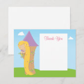 Rapunzel Geburtstag Danke Karte (Vorne/Hinten)
