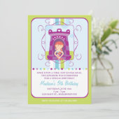 Rapunzel Geburtstags-Einladung Einladung (Stehend Vorderseite)