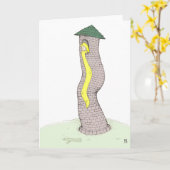 Rapunzel in ihrem Turm Karte (Gelbe Blume)