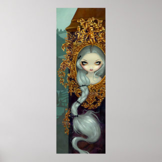 Rapunzel in Rokoko gotische Märchen Kunstdruckerei Poster