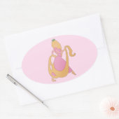 Rapunzel Ovaler Aufkleber (Umschlag)