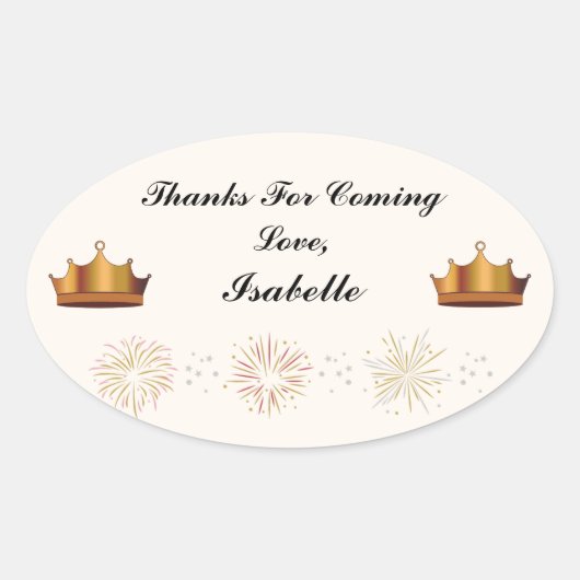 Rapunzel Party Vielen Dank, Sticker (Vorderseite)