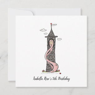 Rapunzel Princess Light Skin Tone Party Einladung