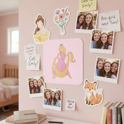 Rapunzel Quadratischer Aufkleber