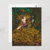 Rapunzel Storybook Princess Original Kunst Postkar Postkarte (Vorne/Hinten)