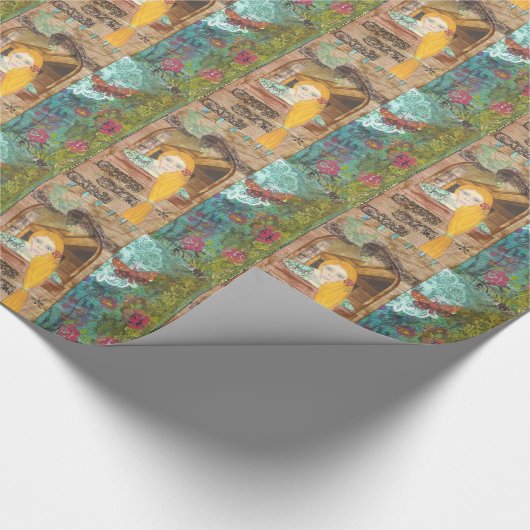 Rapunzel, träumend geschenkpapier (Ecke)