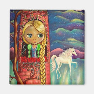 Rapunzel und der Einhorn-Magnet Magnet