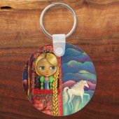 Rapunzel und der Schlüsselanhänger Unicorn (Vorderseite)