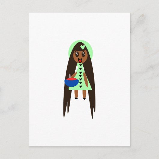 Rapunzel und die magische Tomatensauße Postkarte (Vorderseite)