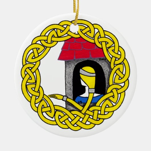 Rapunzel Verzierung Keramik Ornament (Vorne)