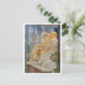 Rapunzel Vintag Illustration Postkarte (Stehend Vorderseite)