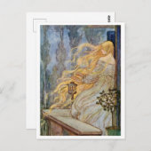 Rapunzel Vintag Illustration Postkarte (Vorne/Hinten)