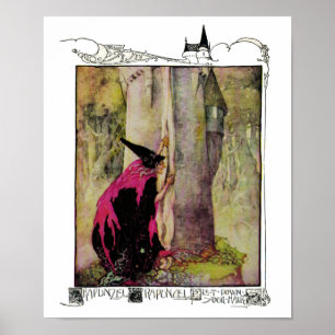 Rapunzel von Anne Anderson Print Poster
