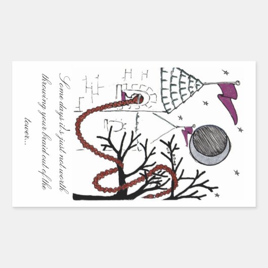 Rapunzels sehr schlechter Haartag-Aufkleber Rechteckiger Aufkleber (Vorderseite)