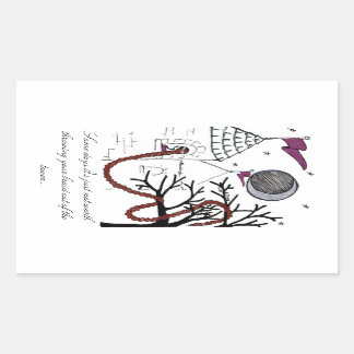 Rapunzels sehr schlechter Haartag-Aufkleber Rechteckiger Aufkleber