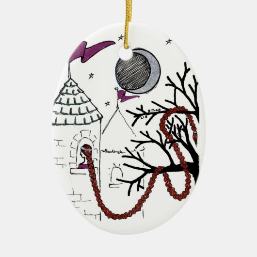 Rapunzels sehr Tagverzierung Keramikornament (Vorne)