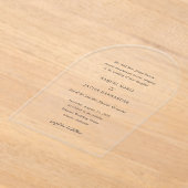 Raquel Classic Elegant Wedding Acryleinladungen (Ablage )