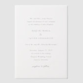 Raquel Classic Elegant Wedding Pergament Einladungen (Vorderseite)